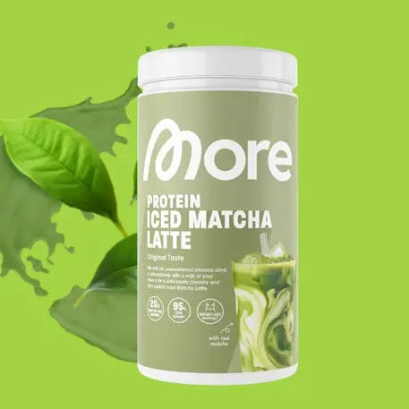 More Nutrition Protein Iced MATCHA LATTE 300g - High Protein Matcha Drink für Fokus und Muskelaufbau
