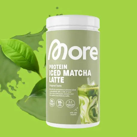 More Nutrition Protein Iced MATCHA LATTE 500g - High Protein Matcha Drink für Fokus und Muskelaufbau
