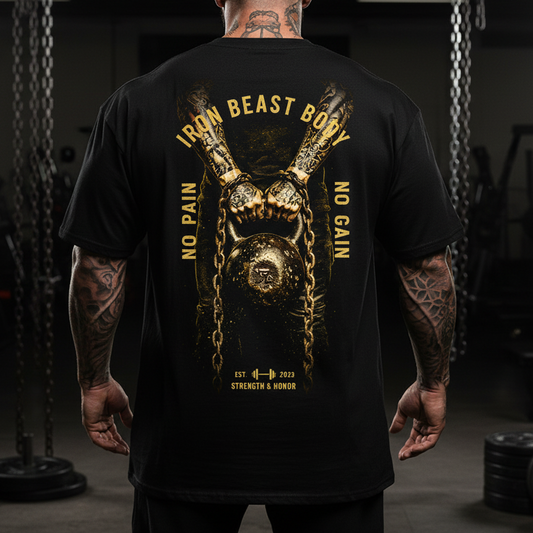 IRON BEAST BODY No Pain No Gain Hinten Großes Design