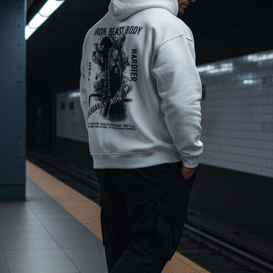IRON BEAST BODY Unbreakable Relentless Hoodie Leicht Seitlich