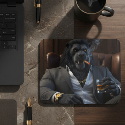 IRON BEAST BODY Gaming-Mauspad - Black Lion Boss Premium Mousepad