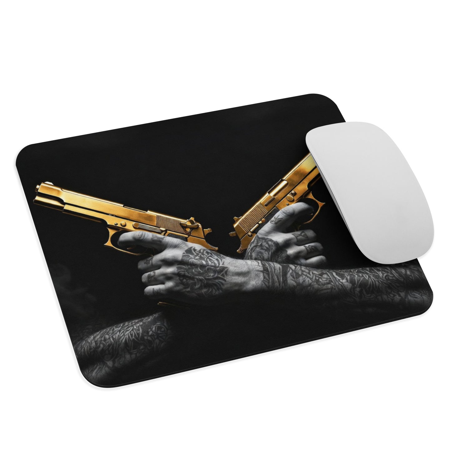 IRON BEAST BODY Golden Gun Gaming-Mauspad - Premium Mousepad
