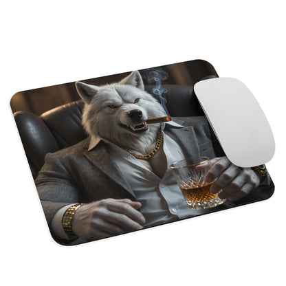 IRON BEAST BODY Gaming-Mauspad - White Wolf Boss Premium Mousepad