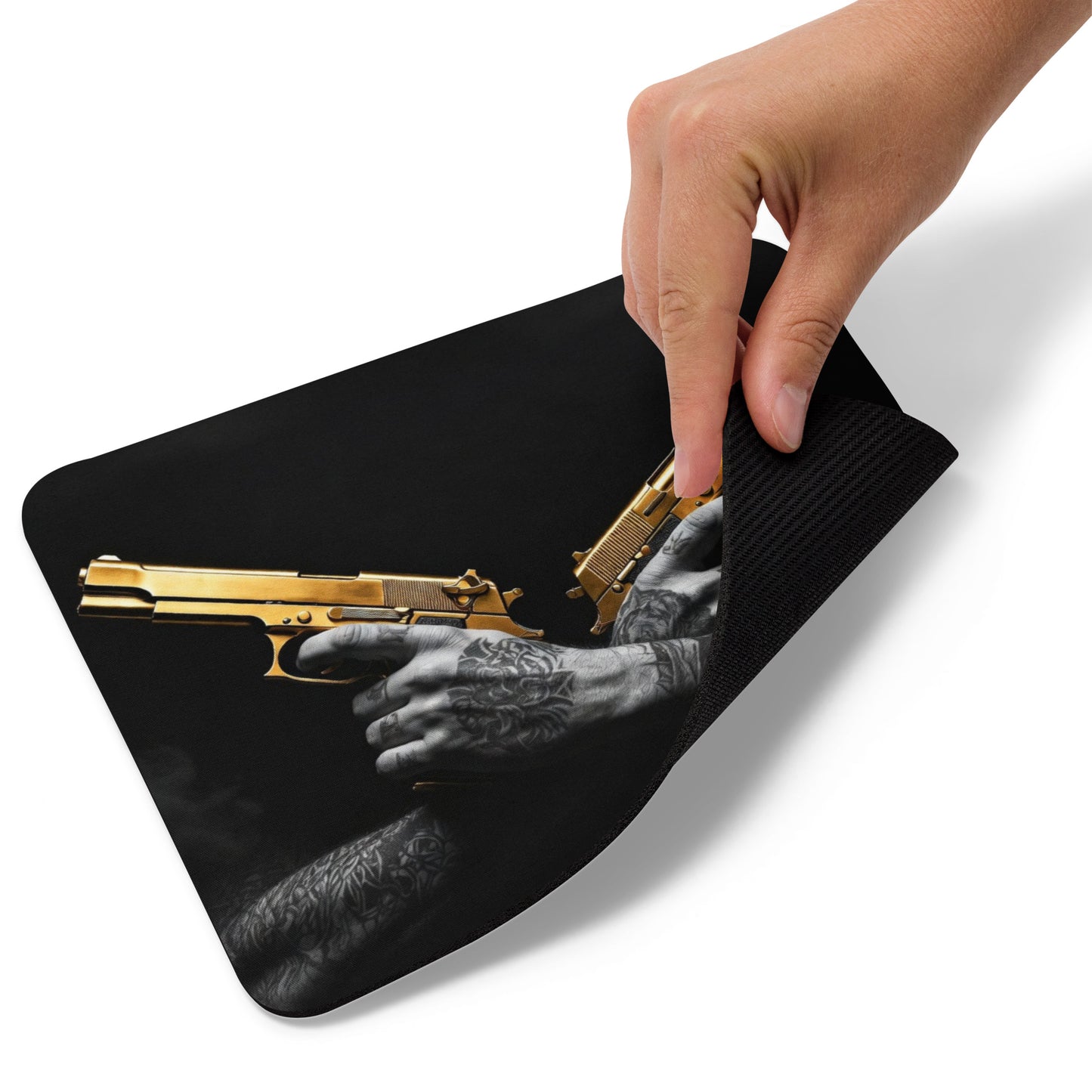IRON BEAST BODY Golden Gun Gaming-Mauspad - Premium Mousepad