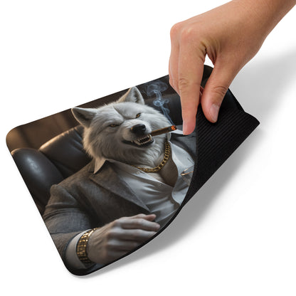 IRON BEAST BODY Gaming-Mauspad - White Wolf Boss Premium Mousepad