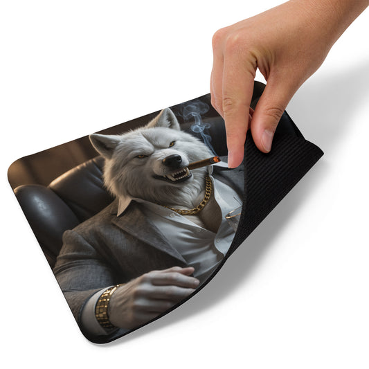 IRON BEAST BODY Gaming-Mauspad - White Wolf Boss Premium Mousepad