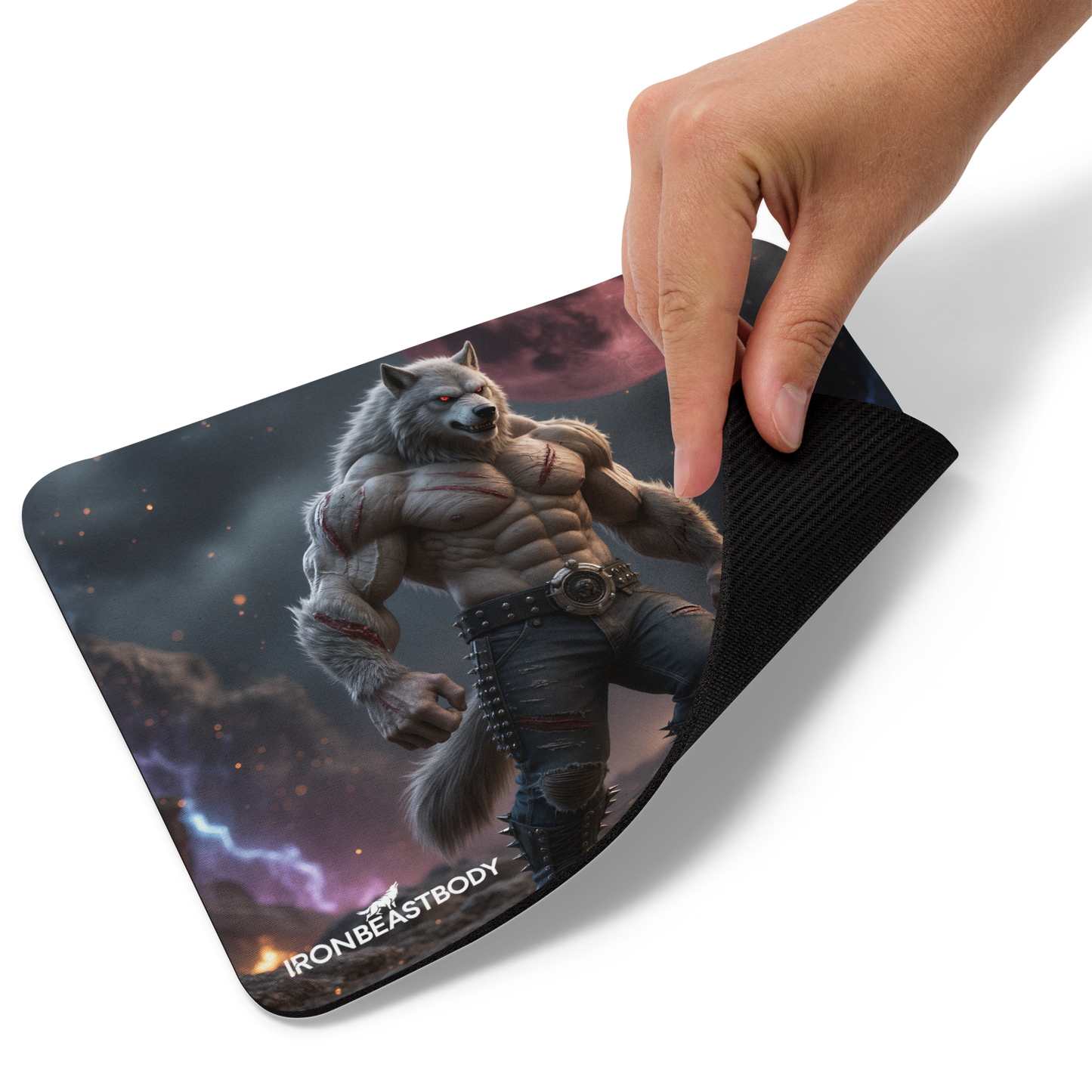 Mauspad Vollmond Wolf