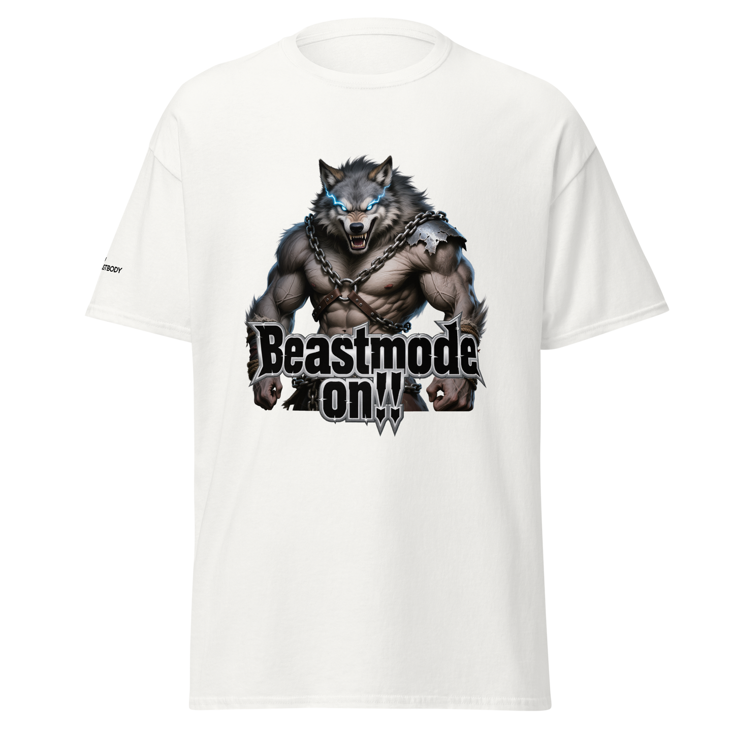 IBB T-Shirt weiß Blitzwolf Beastmode on