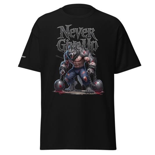 IBB T-Shirt schwarz Never give up