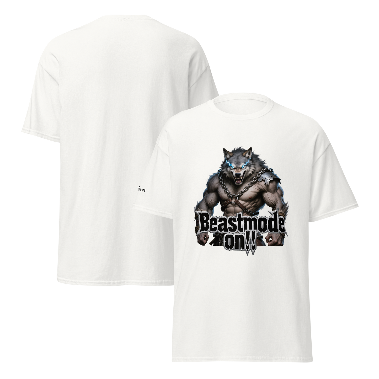 IBB T-Shirt weiß Blitzwolf Beastmode on