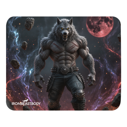 Mauspad Blutmond Wolf