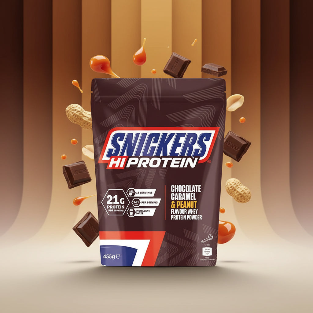 Snickers Protein Powder - 21g Protein pro Portion mit Schokolade, Karamell und Erdnuss
