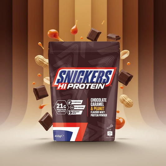 Snickers Protein Powder - 21g Protein pro Portion mit Schokolade, Karamell und Erdnuss
