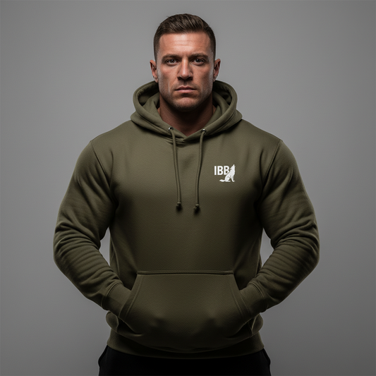 IRON BEAST BODY Stealth Essential Hoodie - Premium Fitness Hoodie in Schwarz
