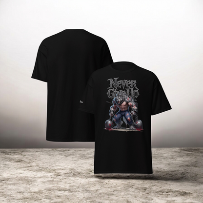 IBB T-Shirt schwarz Never give up