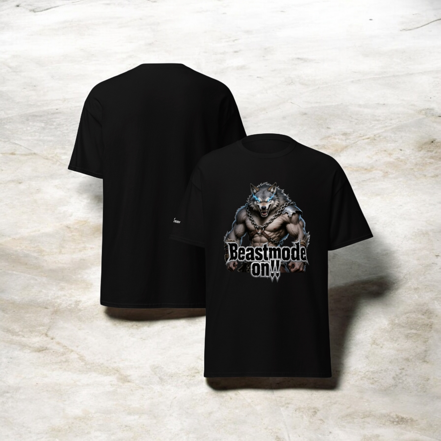 IBB T-Shirt schwarz Blitzwolf Beastmode on