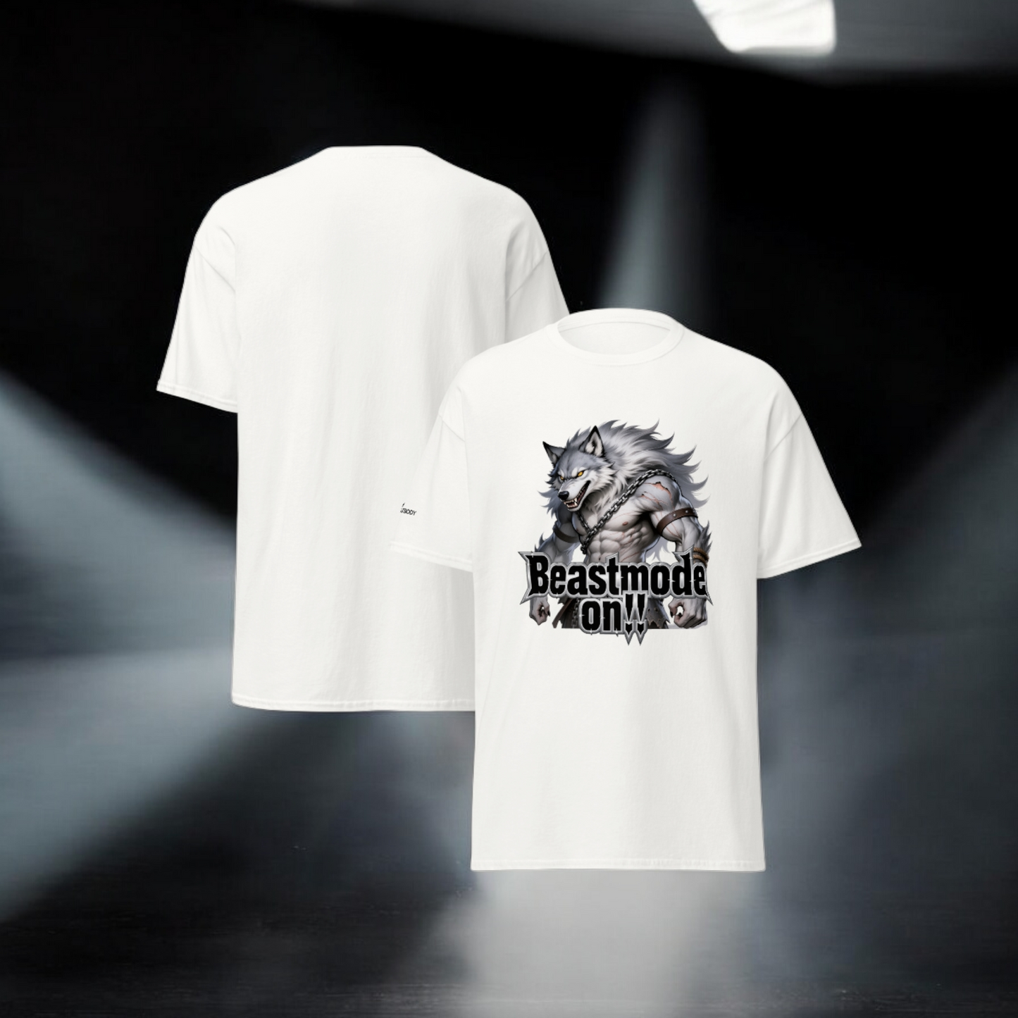 IBB T-Shirt weißer Beastmode Wolf