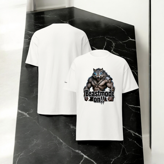 IBB T-Shirt weiß Blitzwolf Beastmode on