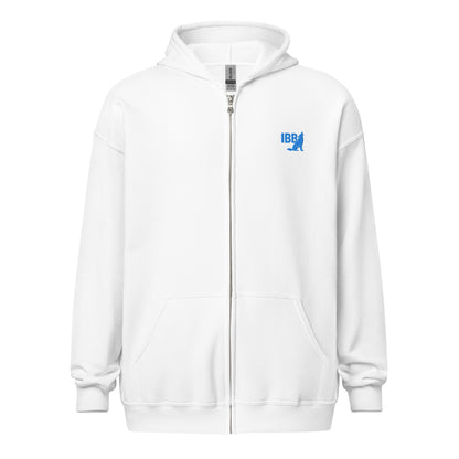 IBB Heavy-Blend Zip Hoodie blue Logo