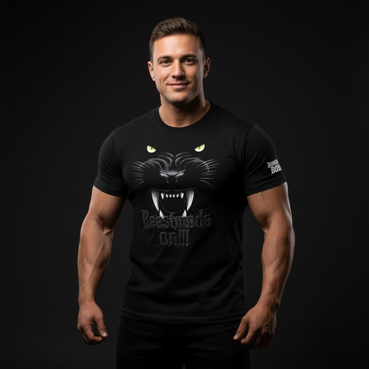 IRON BEAST BODY Beast Mode Tiger T-Shirt - Premium Fitness Shirt mit Tiger-Motiv
